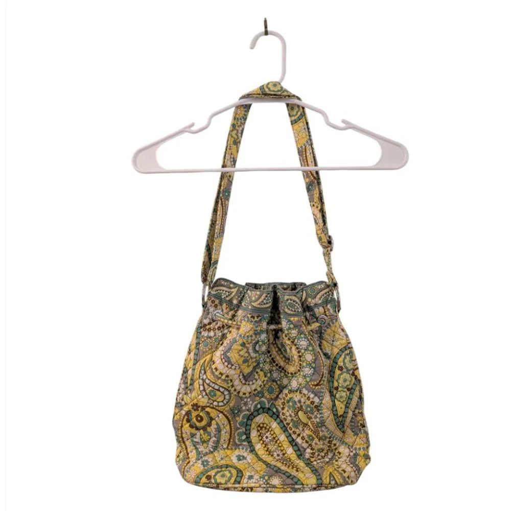 Women's Vera Bradley Shoulder Bag One Size Yellow Teal Paisley
